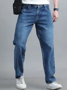 The Roadster Lifestyle Co Men Comfort Fit Straight Fit Mid-Rise Cotton Jeans