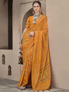 elora Women Printed Ethnic Motifs Patola Saree With Blouse Piece