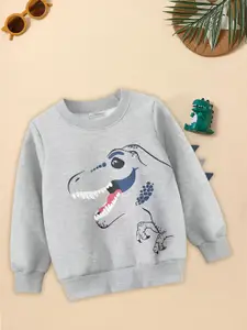 FOREVER FRIDAY Boys Graphic Printed Round Neck Sweatshirt