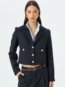 Koton Notched Lapel Double Breasted Blazer