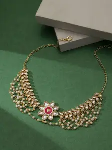 TEEJH Gold-Plated Handcrafted Necklace