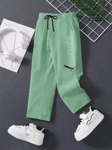 BAESD Boys Typography Printed Regular-Fit Track Pants