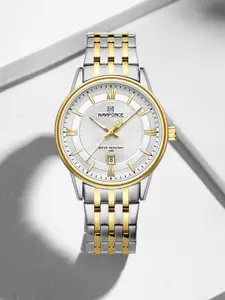 Naviforce Men Dial & Stainless Steel Straps Analogue Watch NF8040G S G W