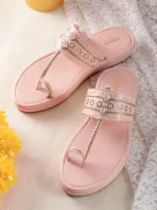 Anouk Women Ethnic Motif Detailing One Toe Flats