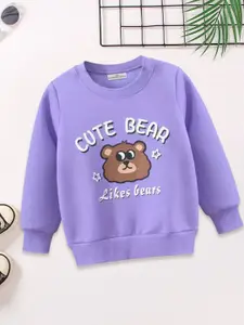 FOREVER FRIDAY Girls Cotton Printed Pullover Sweatshirt