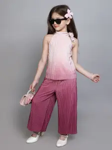 taffykids Girls Colourblocked Top with Trousers