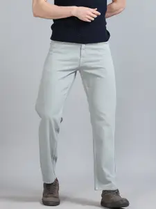 The Roadster Lifestyle Co Men Pure Cotton Comfort Straight-Fit Mid-Rise Jeans