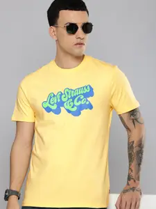 Levis Men Brand Logo Printed Pure Cotton T-shirt