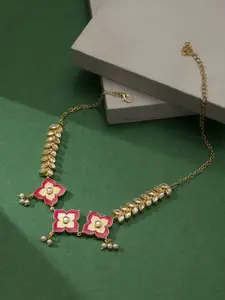 TEEJH Gold-Plated Handcrafted Necklace