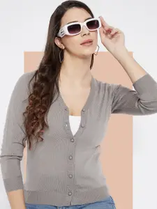 Zigo Women  V-Neck Long Sleeves Cardigan Sweater