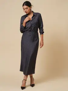 Chemistry Women Spread Collar Abstract Printed Casual Shirt