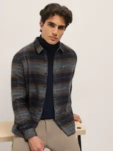 THE BEAR HOUSE Men Slim Fit Opaque Checked Casual Shirt