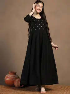 BAESD Girls Cotton Ankle Length Anarkali Ethnic Dresses