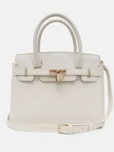 Kazo Structured Satchel with Bow Detail with Detachable sling strap