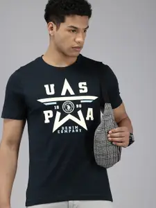 U.S. Polo Assn. Denim Co. Brand Logo Printed Pure Cotton Slim Fit T-shirt