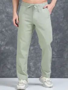 The Roadster Lifestyle Co Men Relaxed Fit Mid Rise Trousers