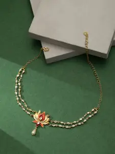 TEEJH Gold-Plated Handcrafted Necklace