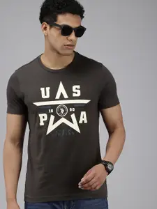 U.S. Polo Assn. Denim Co. Brand Logo Printed Pure Cotton Slim Fit T-shirt