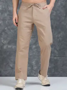 The Roadster Lifestyle Co Loose Fit Mid-Rise Linen Regular Trouser