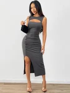 DressBerry Cut-Outs Detail Bodycon Midi Dress