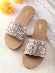 Anouk Women Embroidered Open Toe Flats