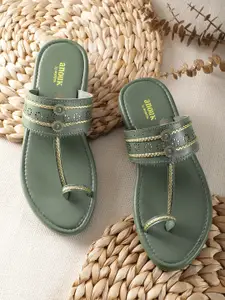 Anouk Women Ethnic Motifs Open Toe Flats