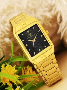 Franktime Men Brass Dial & Stainless Steel Straps Analogue Watch FT-0053 BLG