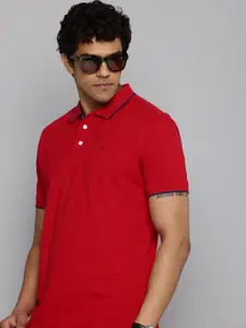 Indian Terrain Pure Cotton Polo Collar Casual T-shirt