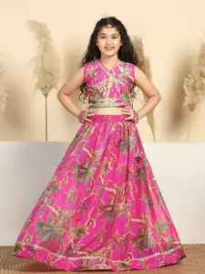BAESD Girls Printed Ready to Wear Lehenga &