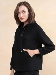 RAREISM Women Cotton Hooded Sweatshirt