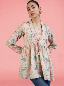 Winza Designer Women Floral Printed Square Neck Cotton Top