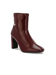 ADORLY Women Block-Heeled High-Top Regular Boots