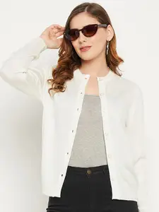 Zigo Women Woollen Crop Cardigan Sweaters