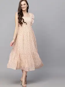 BAESD Women Floral Printed Fit & Flare Maxi Dress