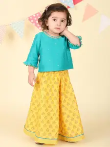 Fabindia Girls Embroidered Ready to Wear Lehenga &