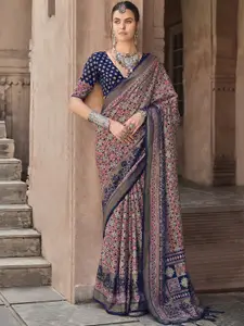 elora Ethnic Motifs Printed Patola Saree With Blouse Piece