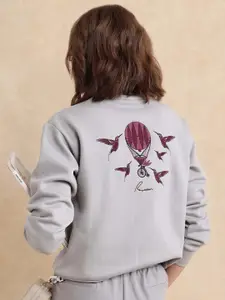 RAREISM Women Printed Pullover Sweatshirt