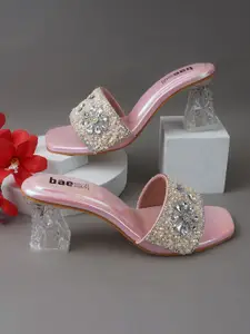 BAESD Women Embellished Block Heel Sandals