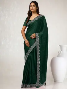Soch Satin Embellished Beads and Stones Saree