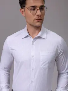 The Indian Garage Co. X Luxe Men Slim Fit Multi Stripes Opaque Striped Formal Shirt