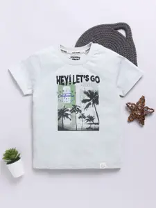 Happy Faces Kids Boys Graphic Printed Pure Cotton T-Shirt