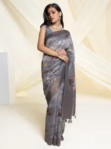 Soch Floral Zari Woven Design Chanderi Saree