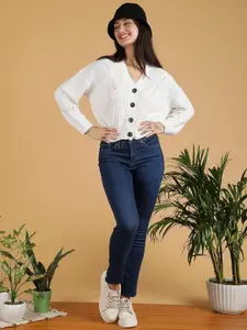 Stylecast X Kotty Women Cable Knit Cardigan Sweaters