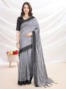 Rekha Maniyar Embellished Sequinned Silk Blend Uppada Saree