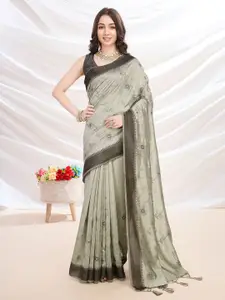 Rekha Maniyar Woven Design Sequinned Silk Blend Heavy Work Uppada Saree