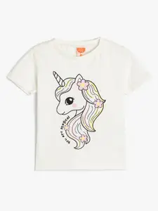 Koton Girls Printed T-shirt