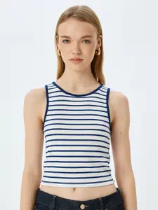 Koton Women Striped Sleeveless Crop Top