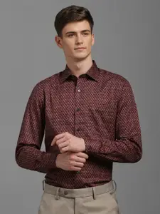 Louis Philippe Men Classic Floral Opaque Printed Formal Shirt