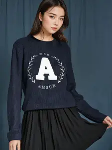 Stylecast X Kotty Women Cotton Typography Printed Pullover