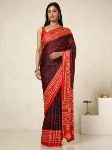 Soch Bandhani Pure Crepe Bandhani Saree